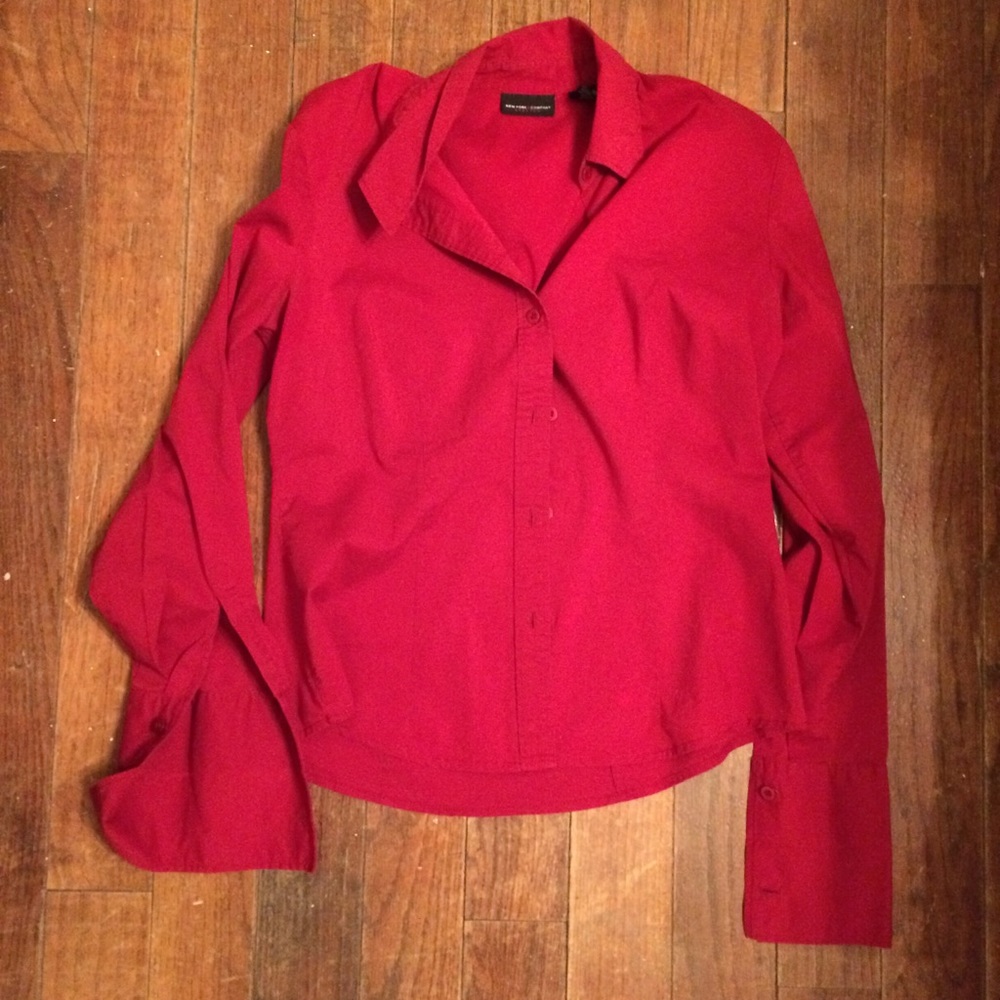 Bright Red Blouse